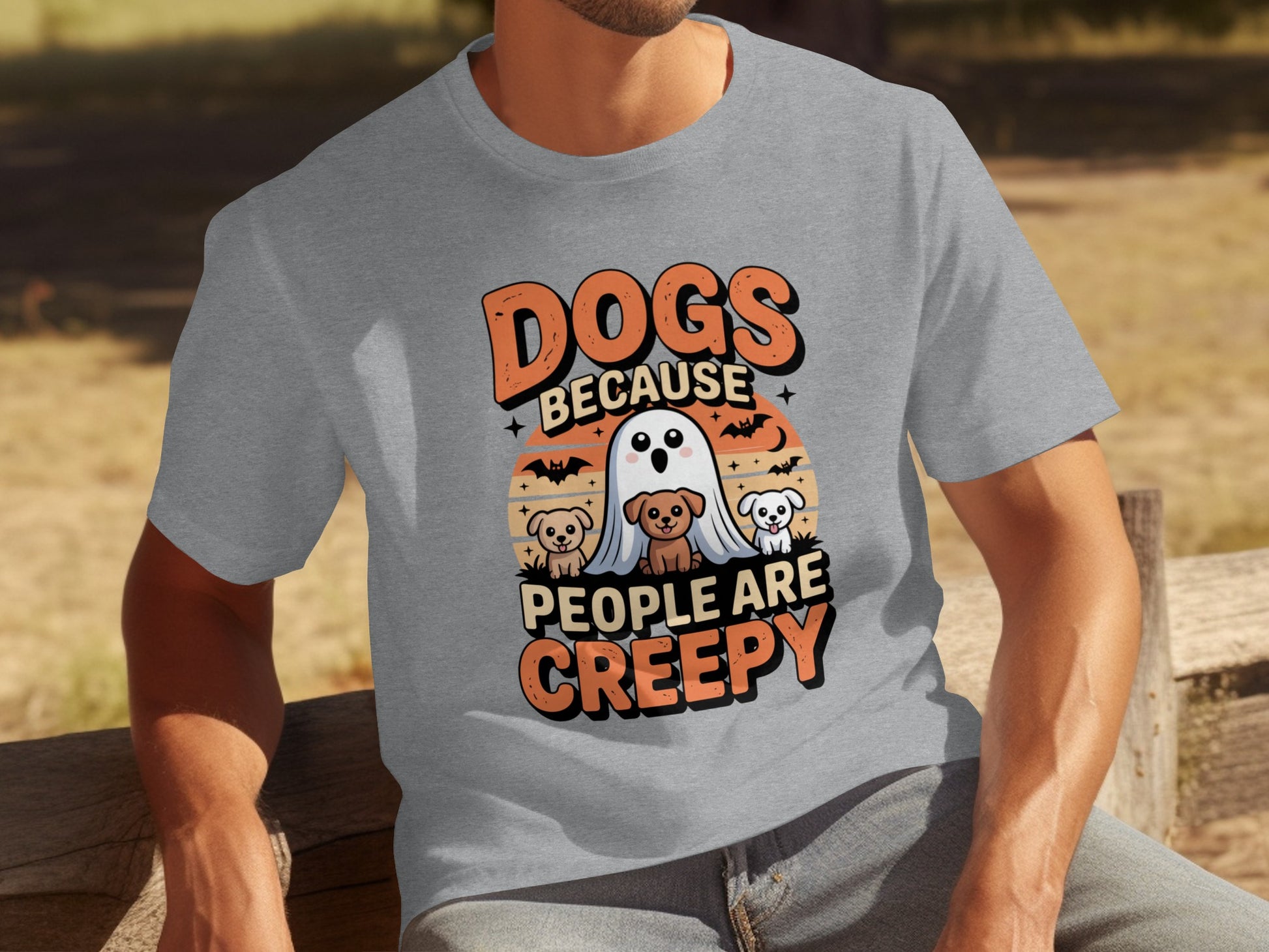 Dogs Because People Are Creepy Graphic Tee