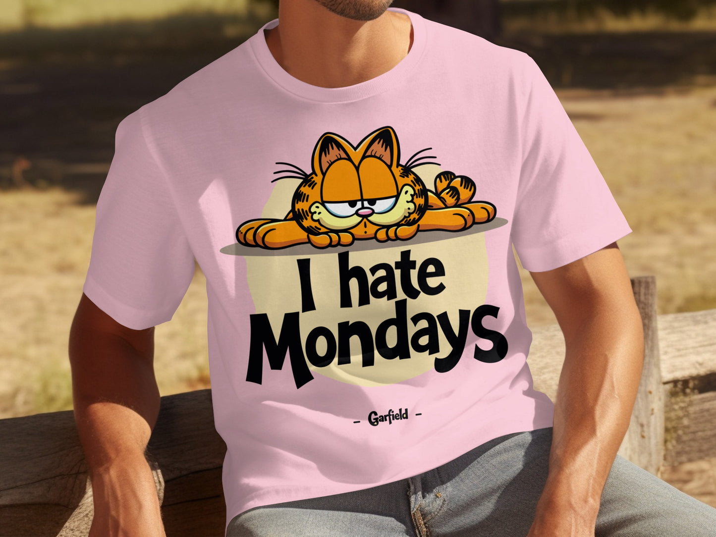 I Hate Mondays Garfield Cartoon Graphic T-shirt
