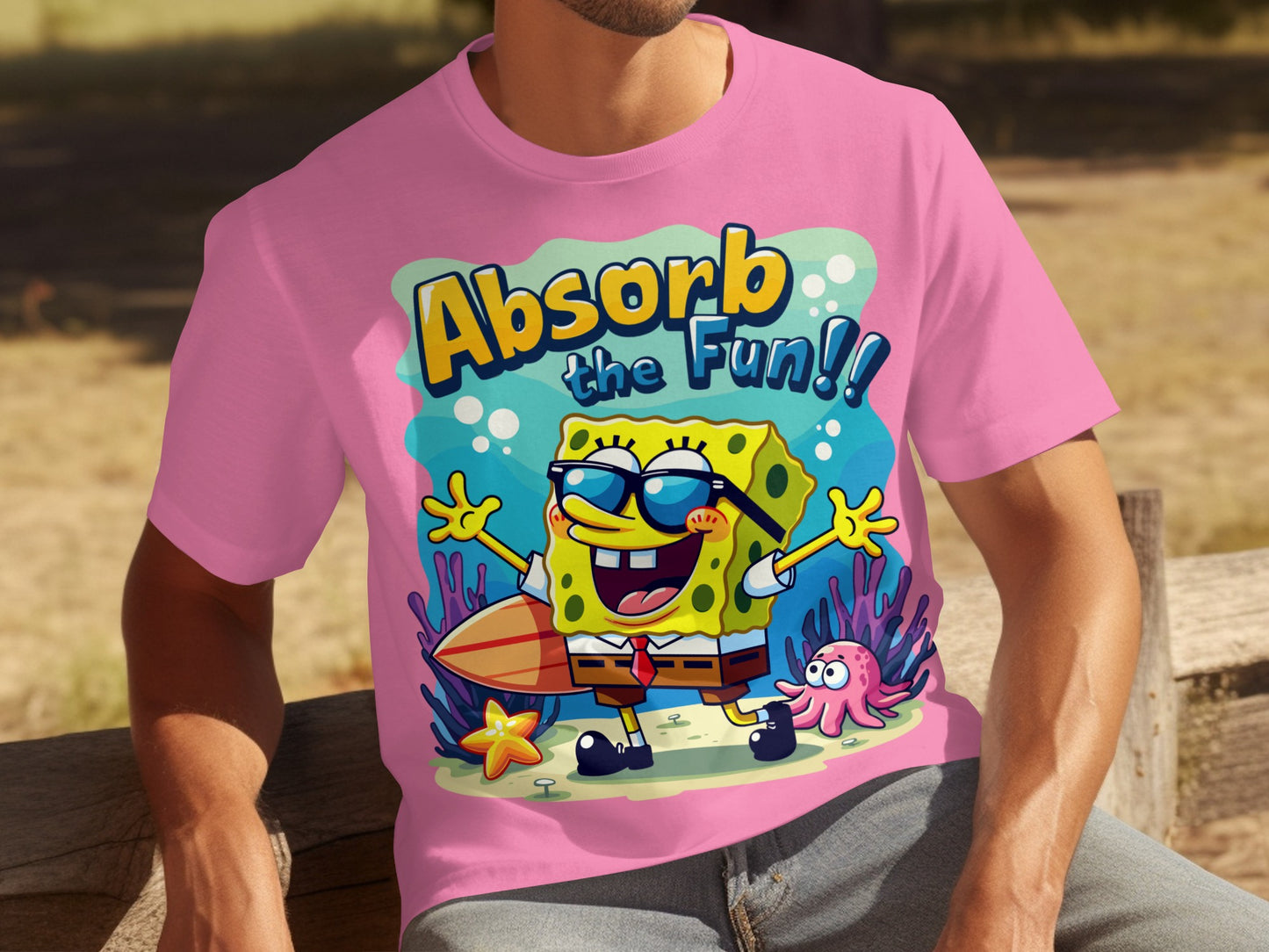 Absorb the Fun Graphic Print Colorful Shirt