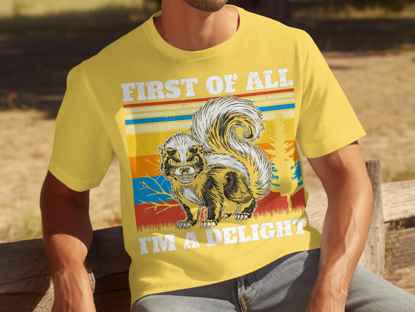 First Of All I'm A Delight Skunk Graphic Tee