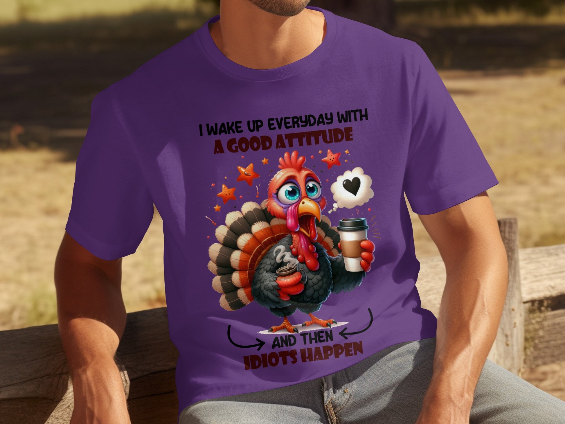 Funny Turkey Attitude Graphic Tee for Everyday Wear