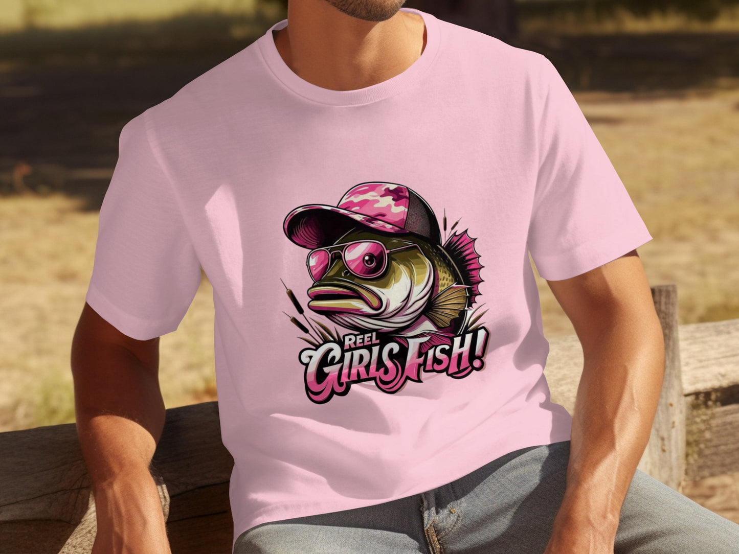 Reel Girls Fish Graphic Tee Fun Catchy Fishing Shirt