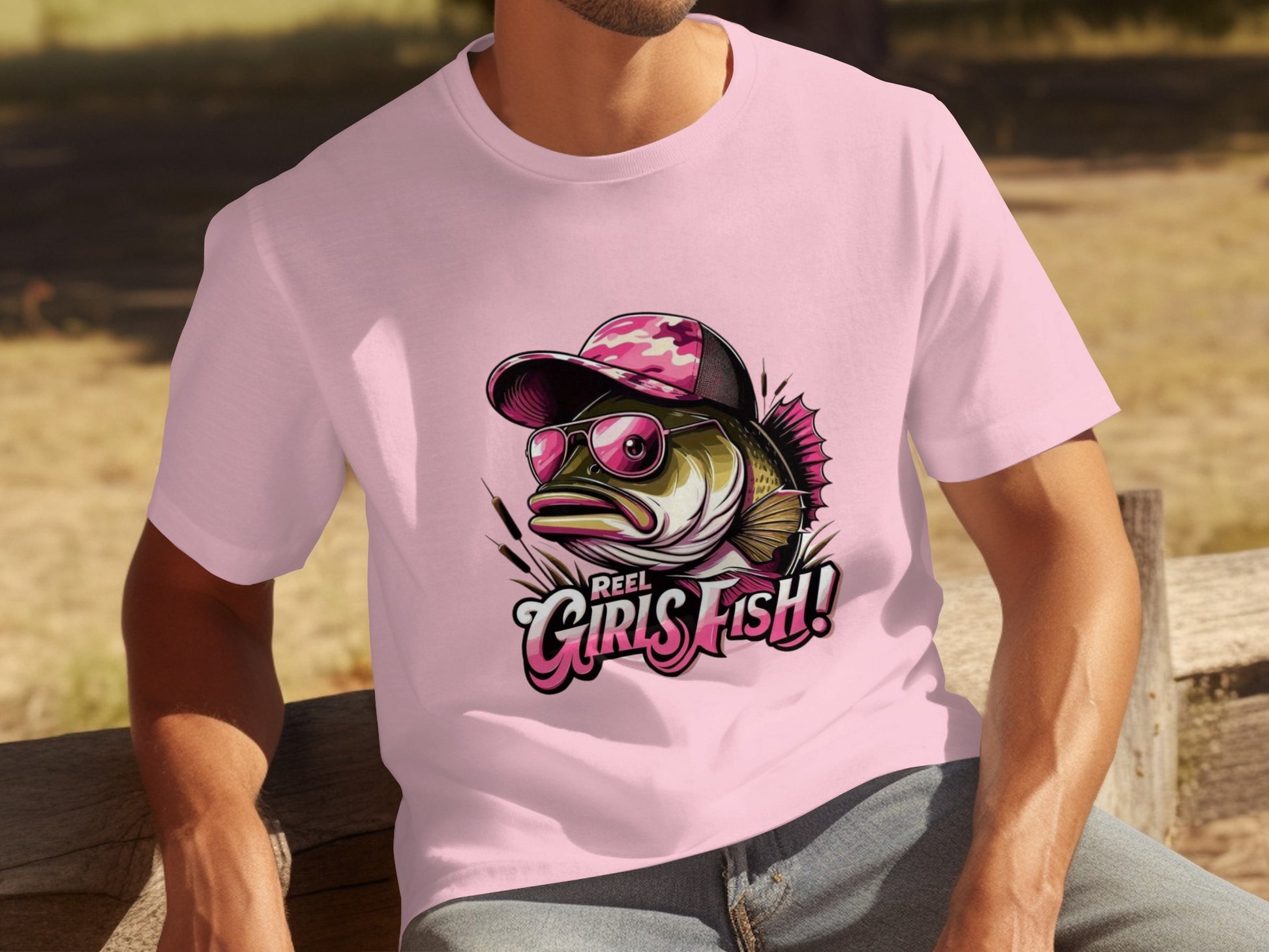 Reel Girls Fish Graphic Tee Fun Catchy Fishing Shirt