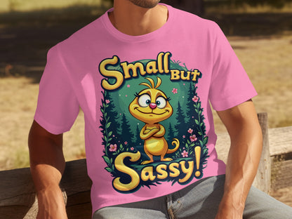 Small But Sassy Cartoon Character Graphic T-Shirt
