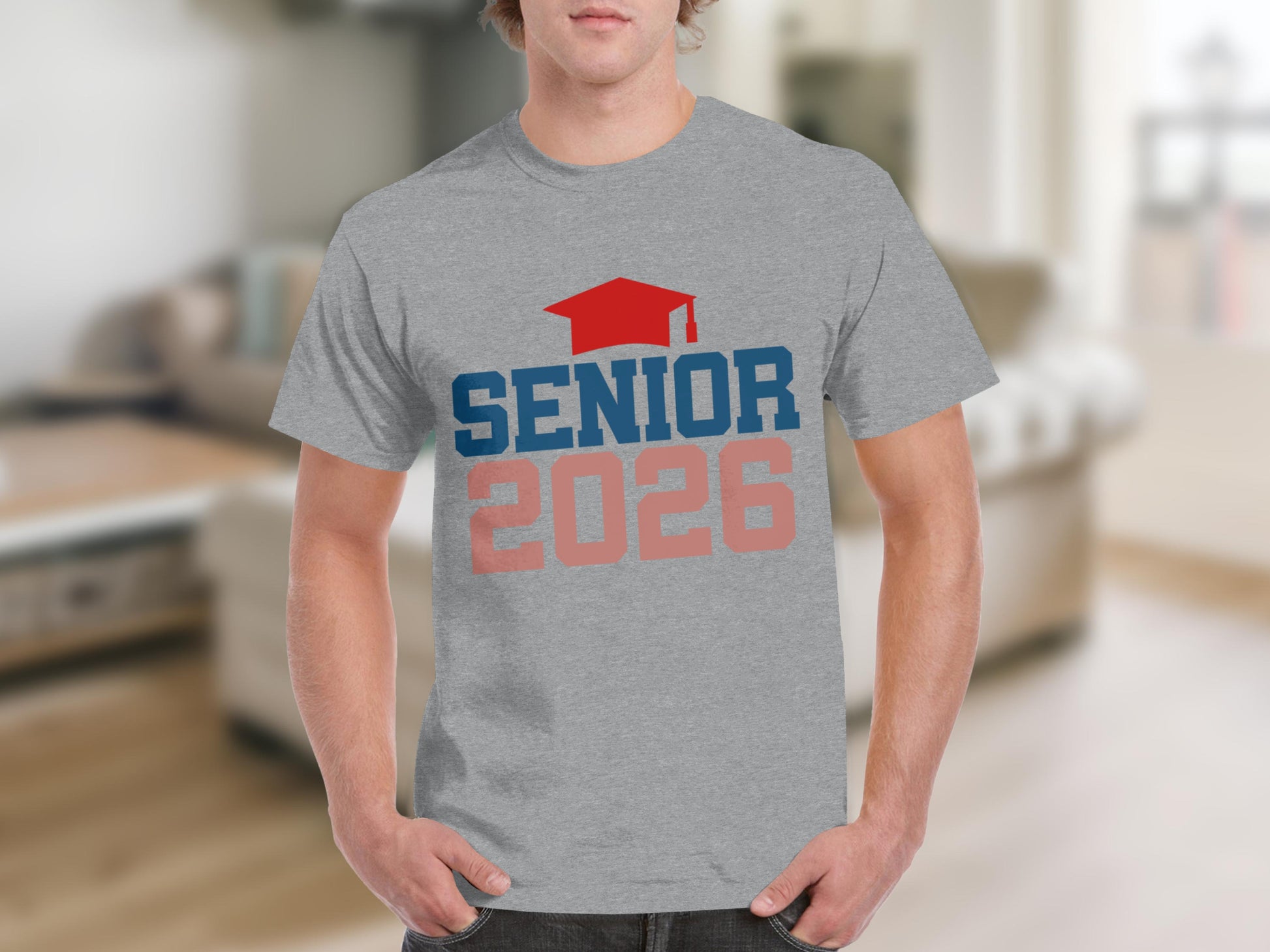 Senior 2026 Grey Shirt for High School Graduation