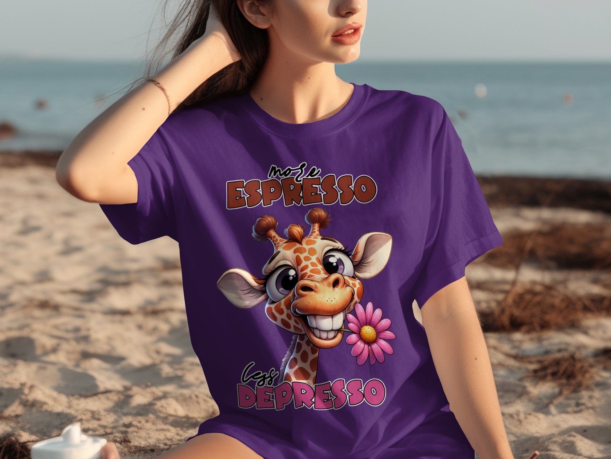 More Espresso Less Depresso Giraffe Shirt