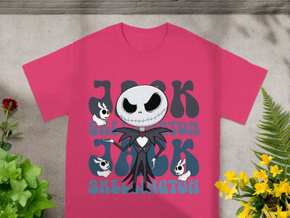 Pink t-shirt with Jack Skellington graphic and "Jack Skellington" text.