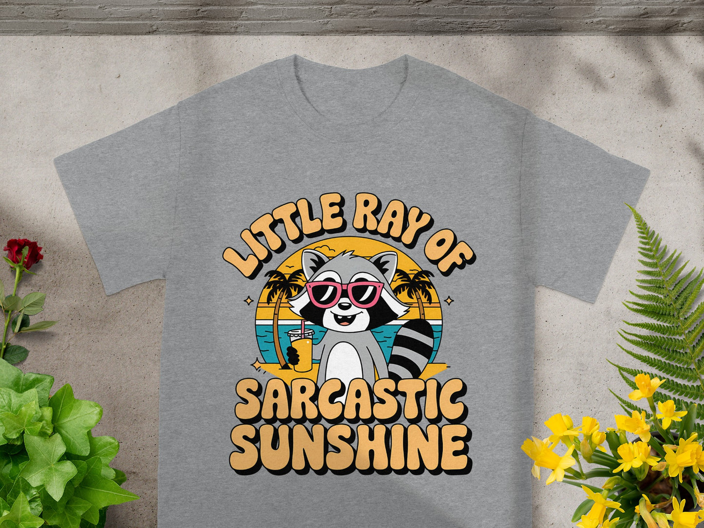 Little Ray of Sarcastic Sunshine Raccoon Tee