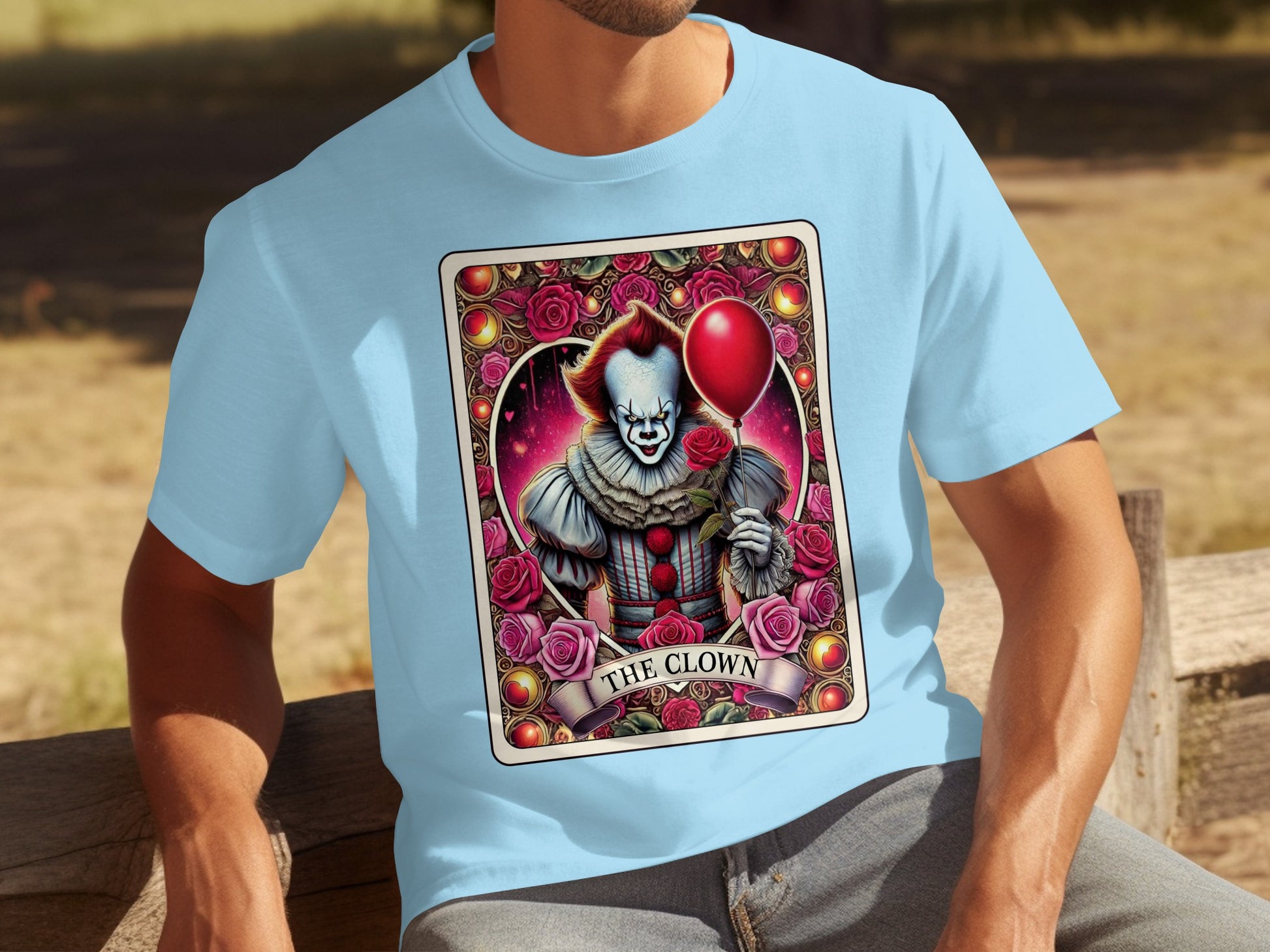 The Clown Holding a Balloon Printed T-shirt