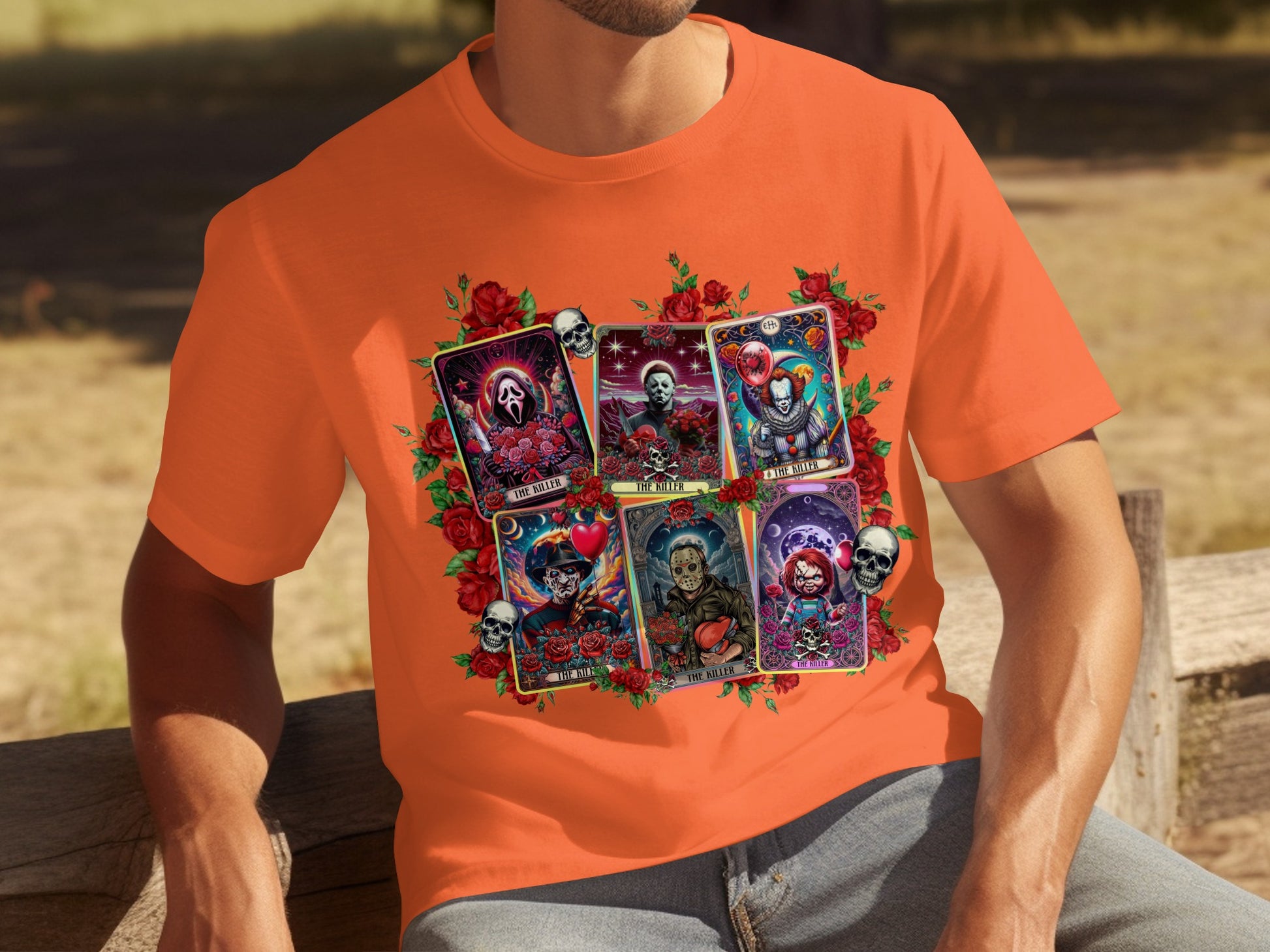 Horror Movie Tarot Cards Graphic T-Shirt Product
