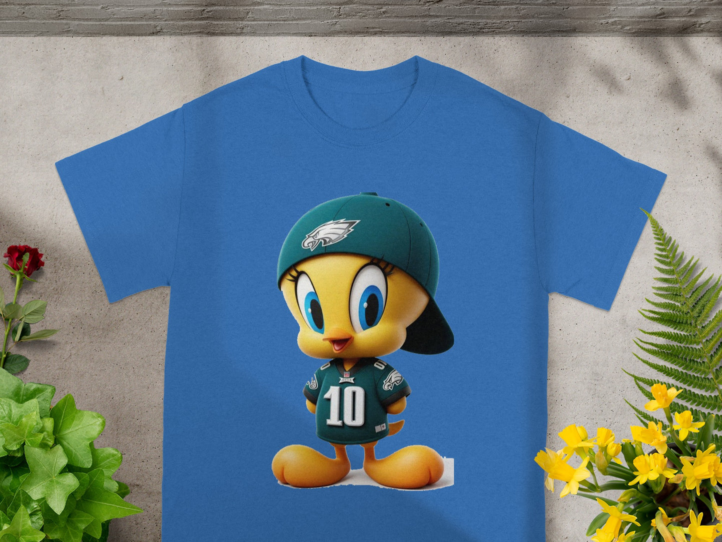 Tweety Bird Football Fan Graphic Tee Shirt