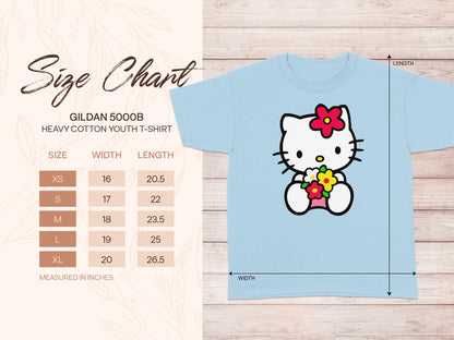 Light Blue Hello Kitty Youth T-Shirt Gildan 5000B product type