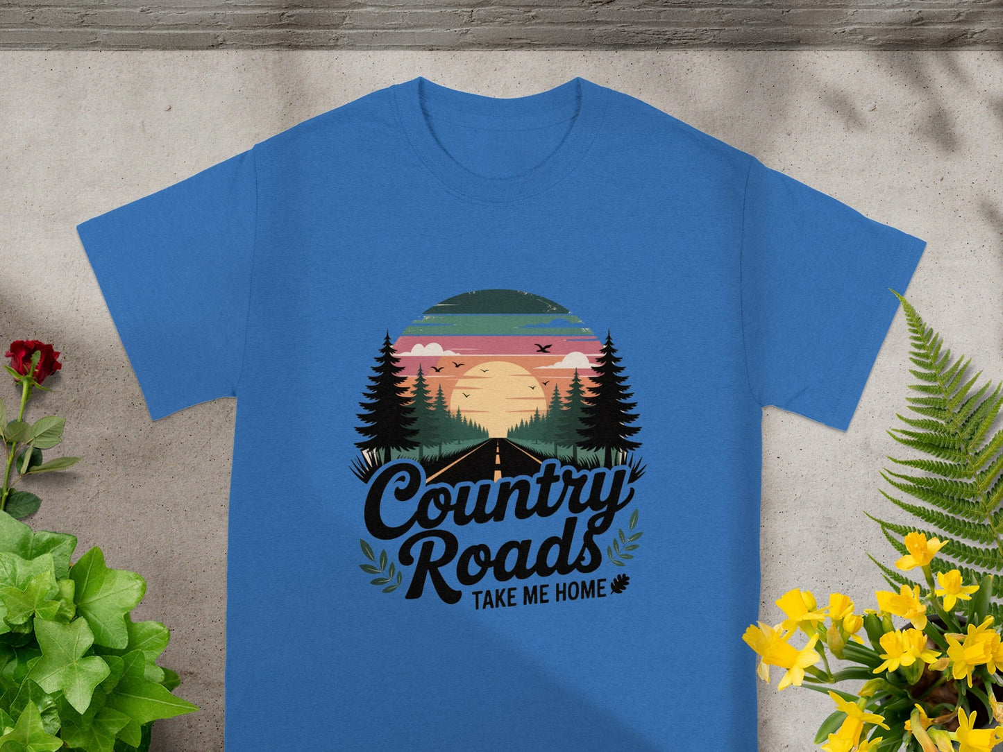 Country Roads Take Me Home Scenic Graphic T-Shirt