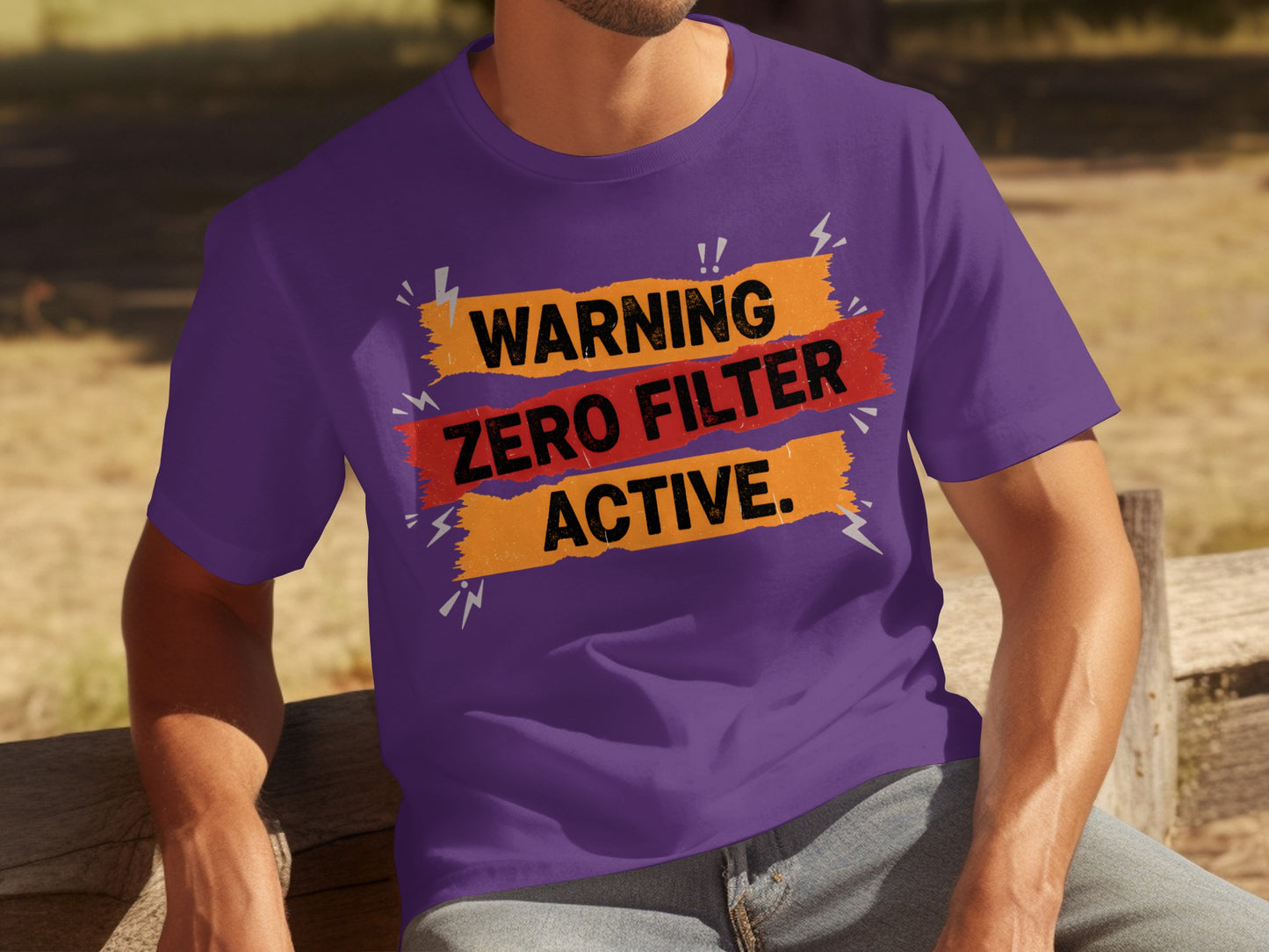 Warning Zero Filter Active Graphic T-shirt