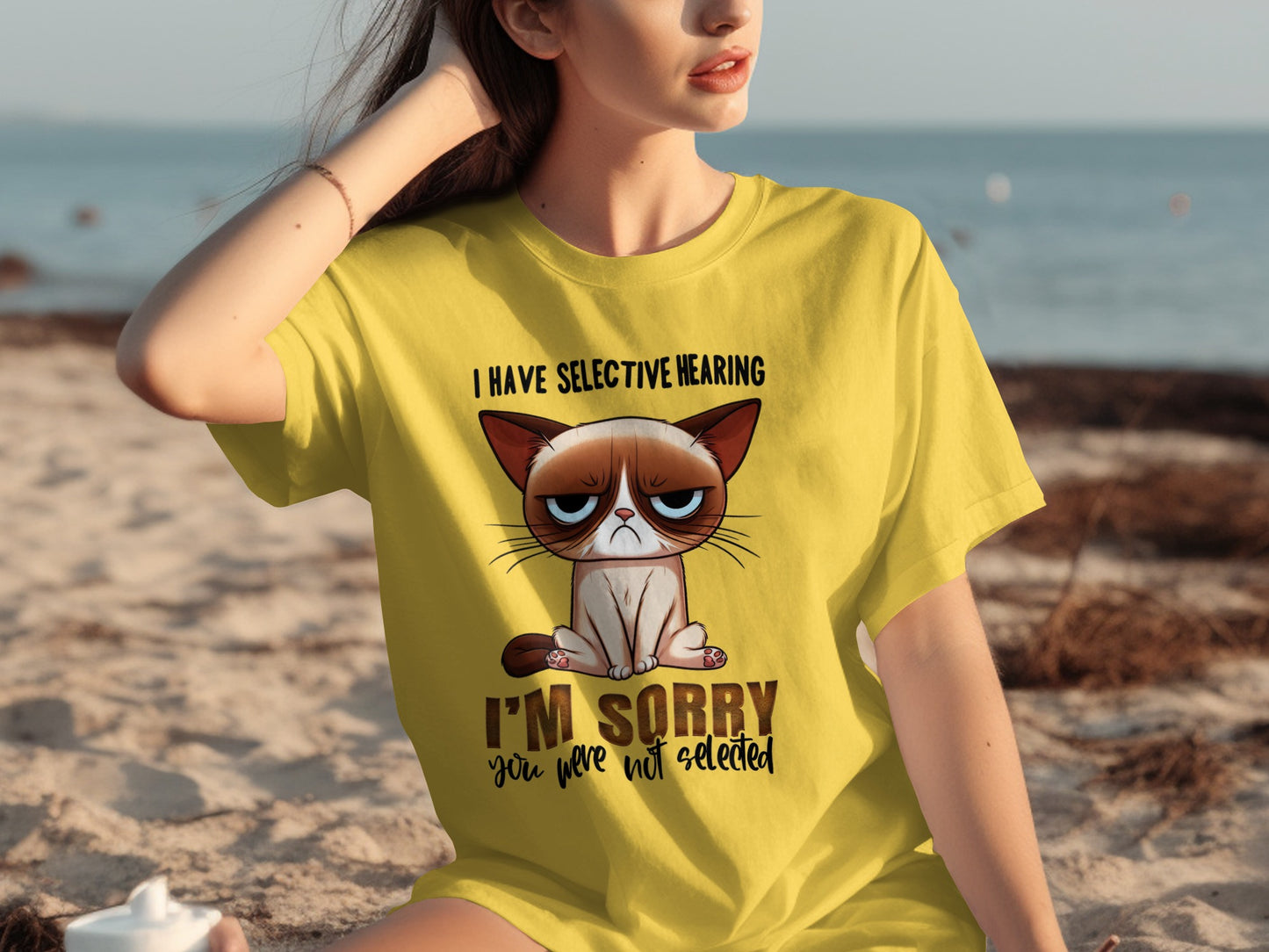 I Have Selective Hearing I'm Sorry Grumpy Cat T-Shirt