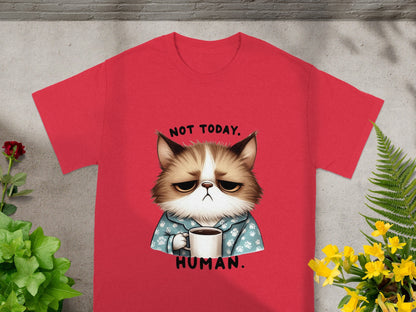 Not Today Human Sleepy Cat with Coffee Product