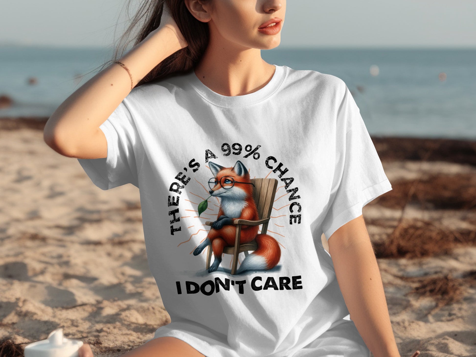 There's a 99% Chance I Don't Care Fox T-shirt