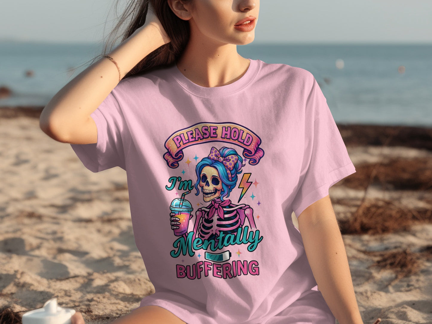 Please Hold I'm Mentally Buffering Graphic T-Shirt