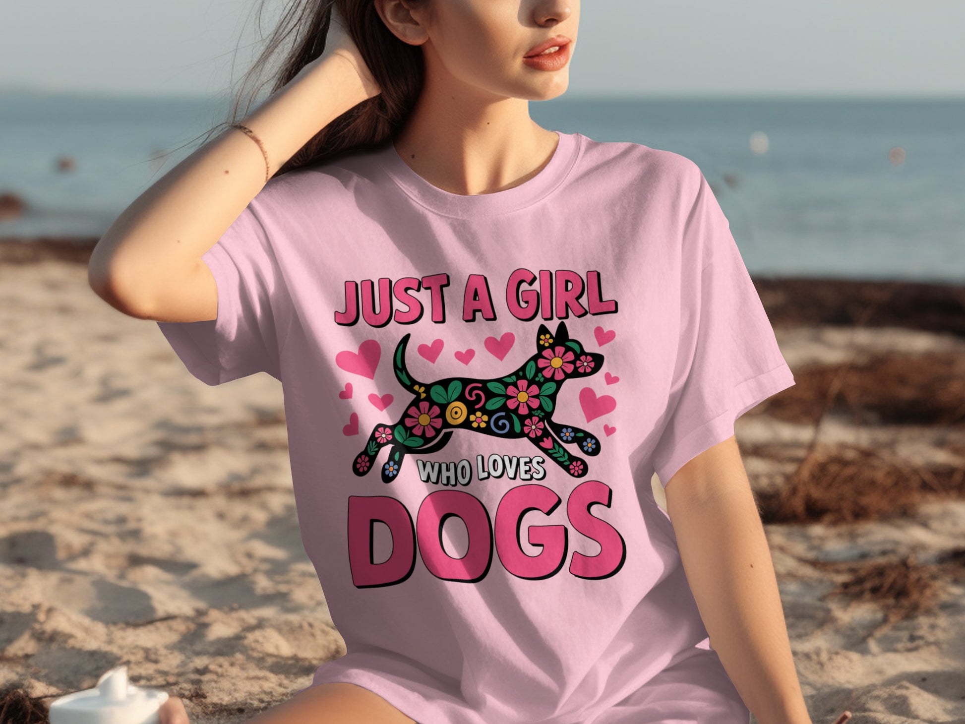 Just A Girl Who Loves Dogs Graphic Tee