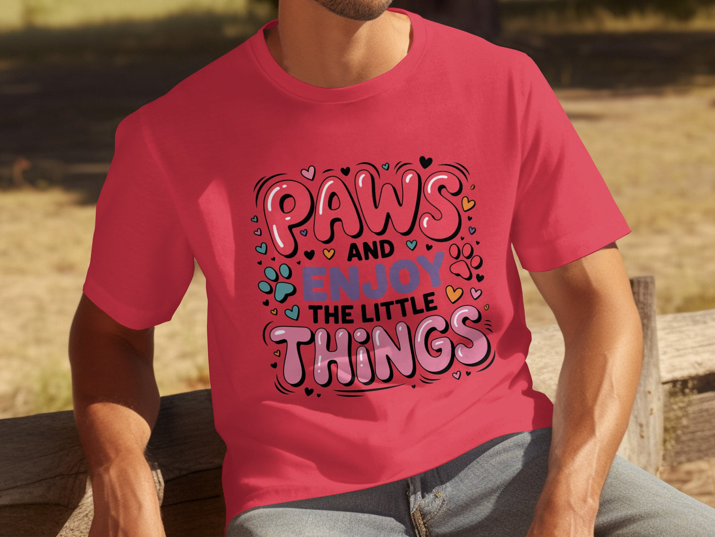 Paws and Enjoy The Little Things Graphic Shirt