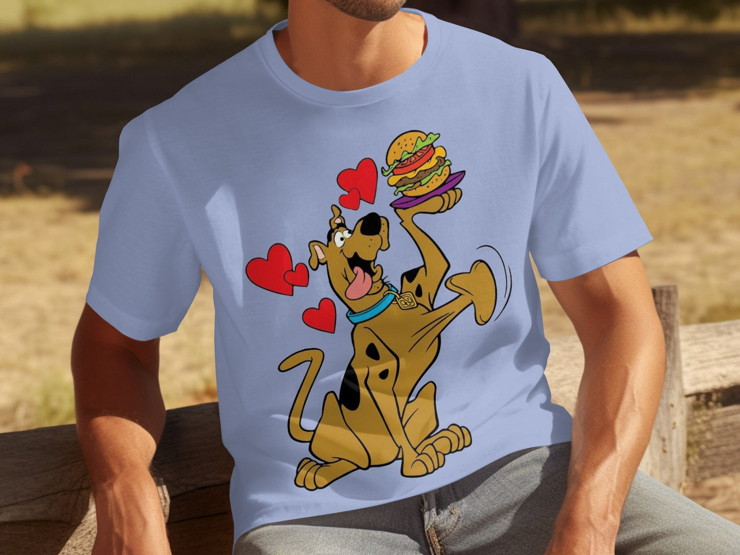 Scooby-Doo Hearts and Burgers Graphic Tee product type