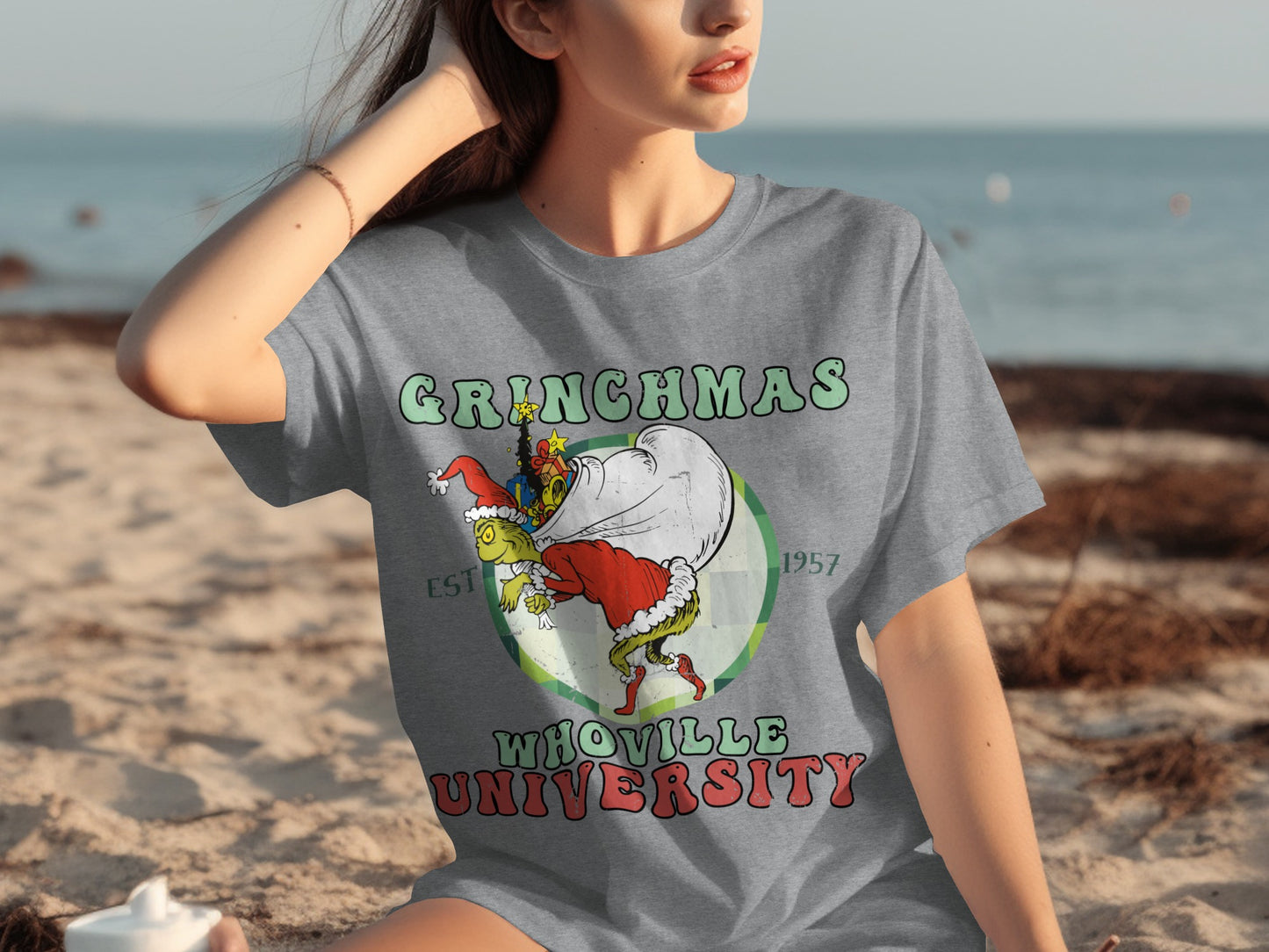 Grinchmas Whoville University EST 1957 Graphic T-shirt