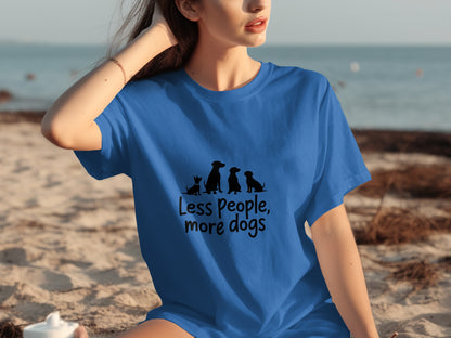 Less People More Dogs Graphic Tee for Dog Lovers
