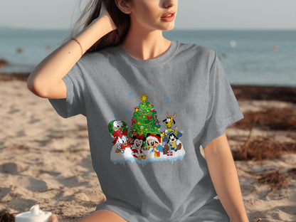 Christmas Cartoon Characters Holiday Tshirt Product
