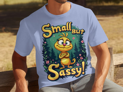Small But Sassy Cartoon Graphic T-Shirt for Fun Style