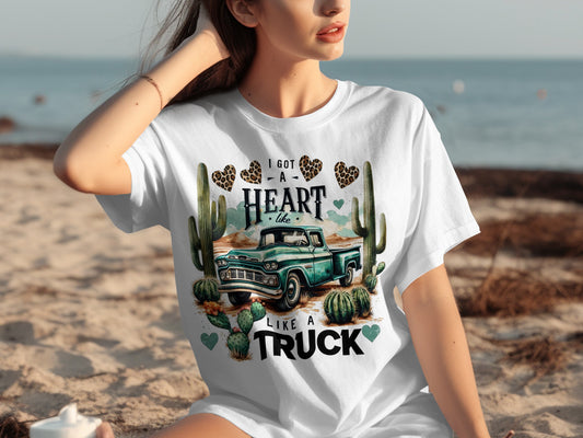 I Got A Heart Like A Truck Graphic Tee Shirt