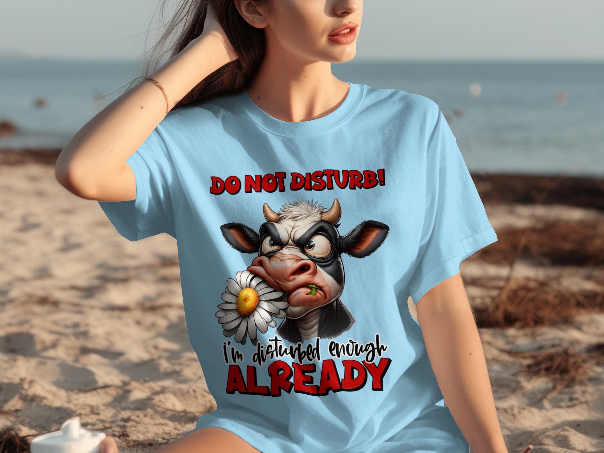 Do Not Disturb Funny Cow Graphic T-Shirt