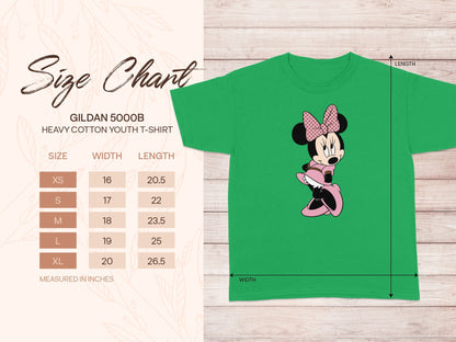 Green Minnie Mouse GILDAN 5000B Youth T-Shirt product type