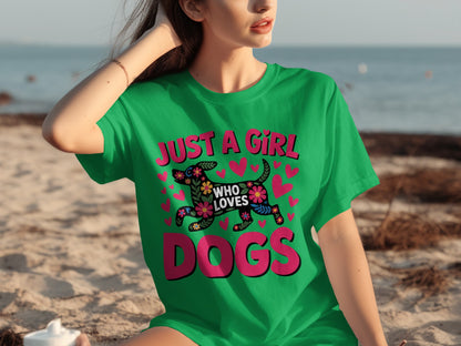 Just A Girl Who Loves Dogs Graphic T-shirt