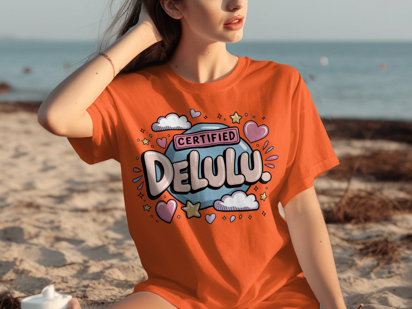 Certified Delulu Graphic Design Printed T-Shirt