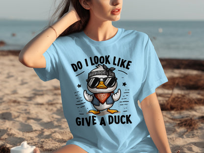 Do I Look Like Give A Duck Funny Cartoon Shirt