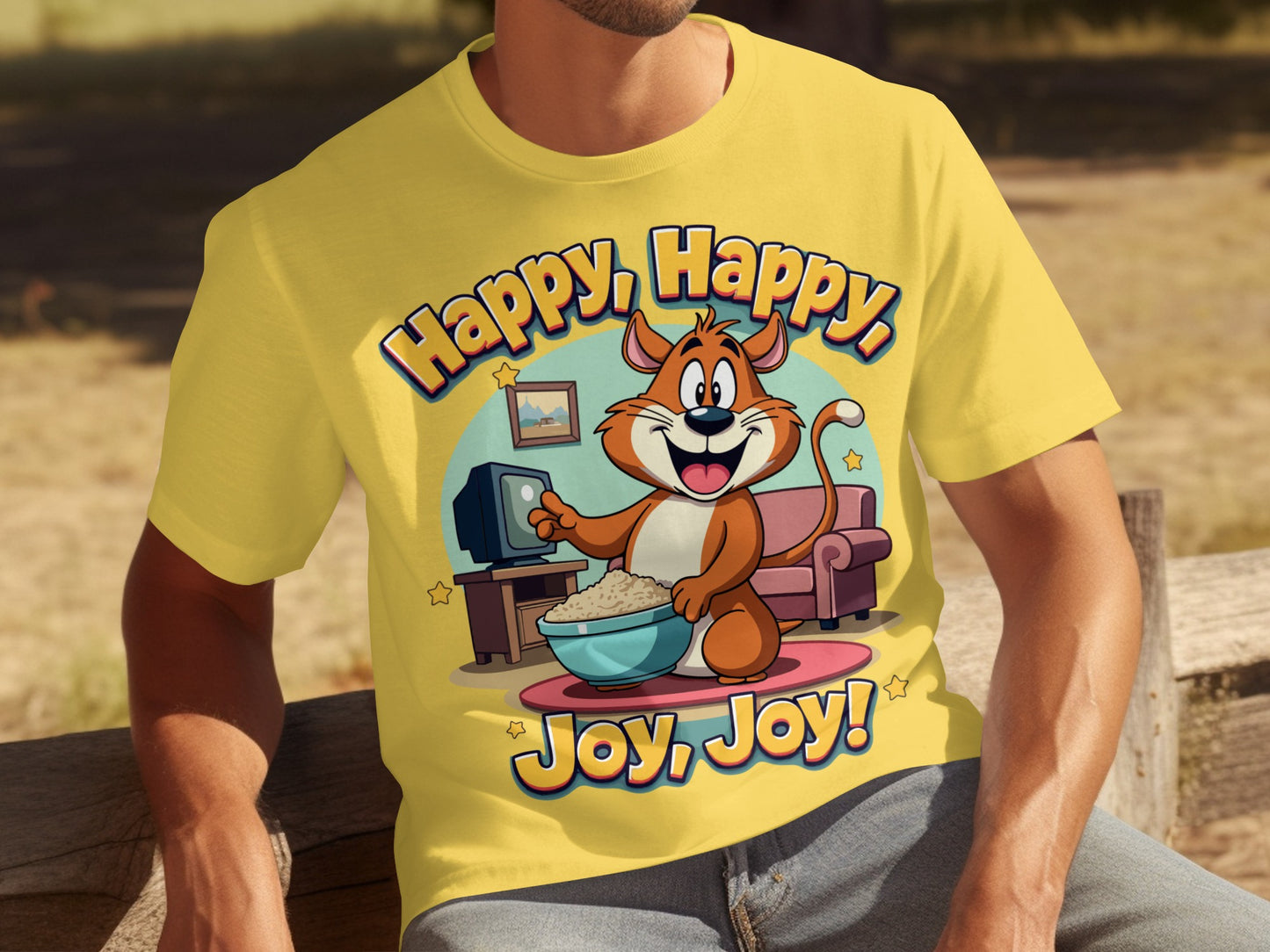 Happy Happy Joy Joy Cartoon Character T-shirt
