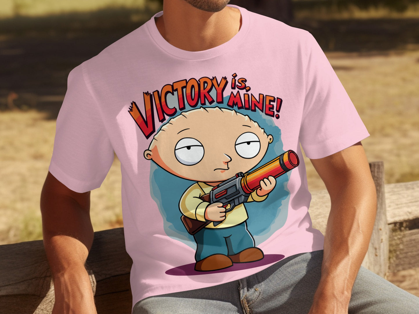 Victory Is Mine Cartoon Character T-Shirt