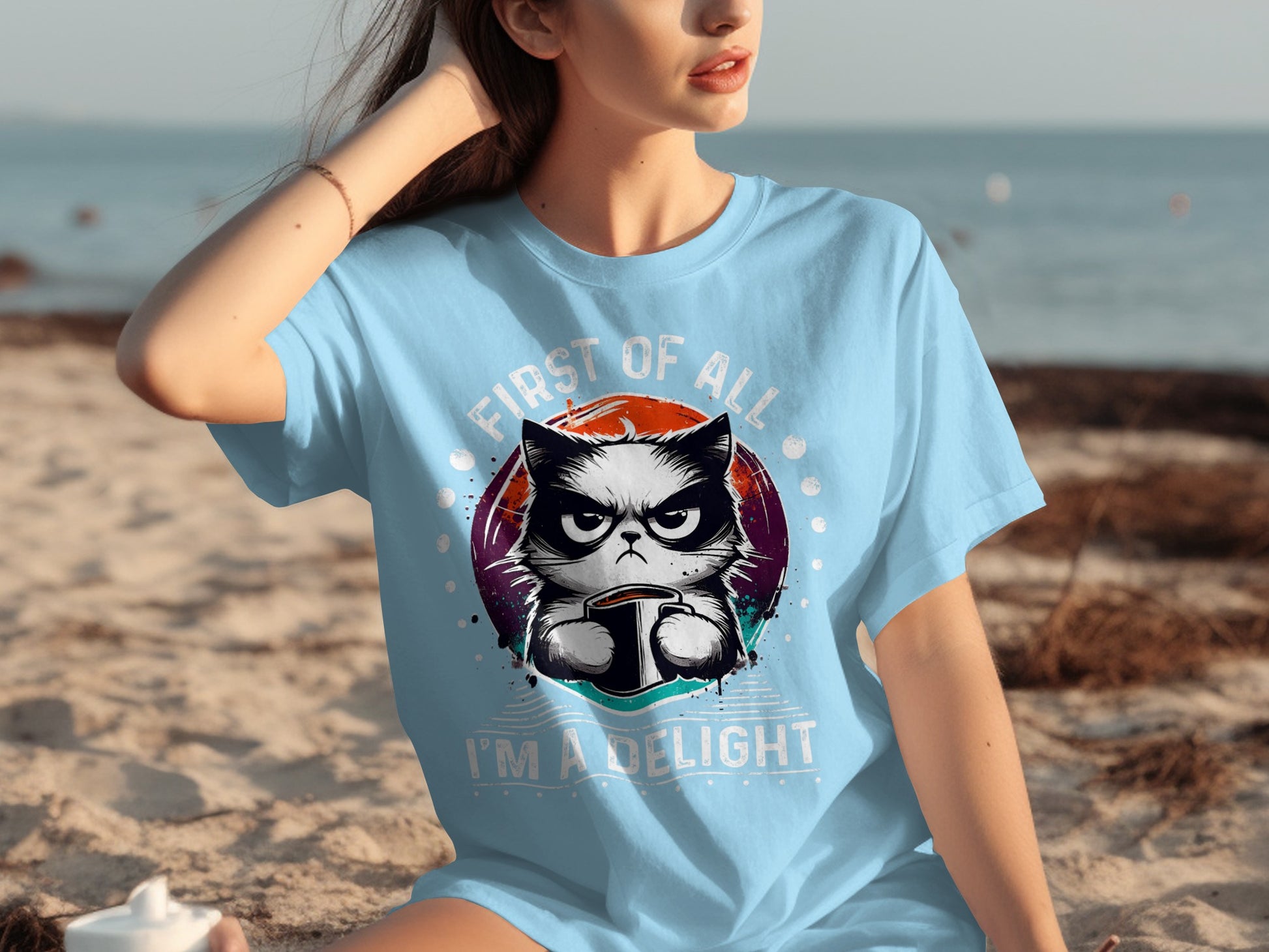 First of All I'm A Delight Funny Cat T-Shirt