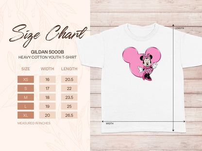 Minnie Mouse Gildan 5000B Youth T-Shirt Size Chart product type