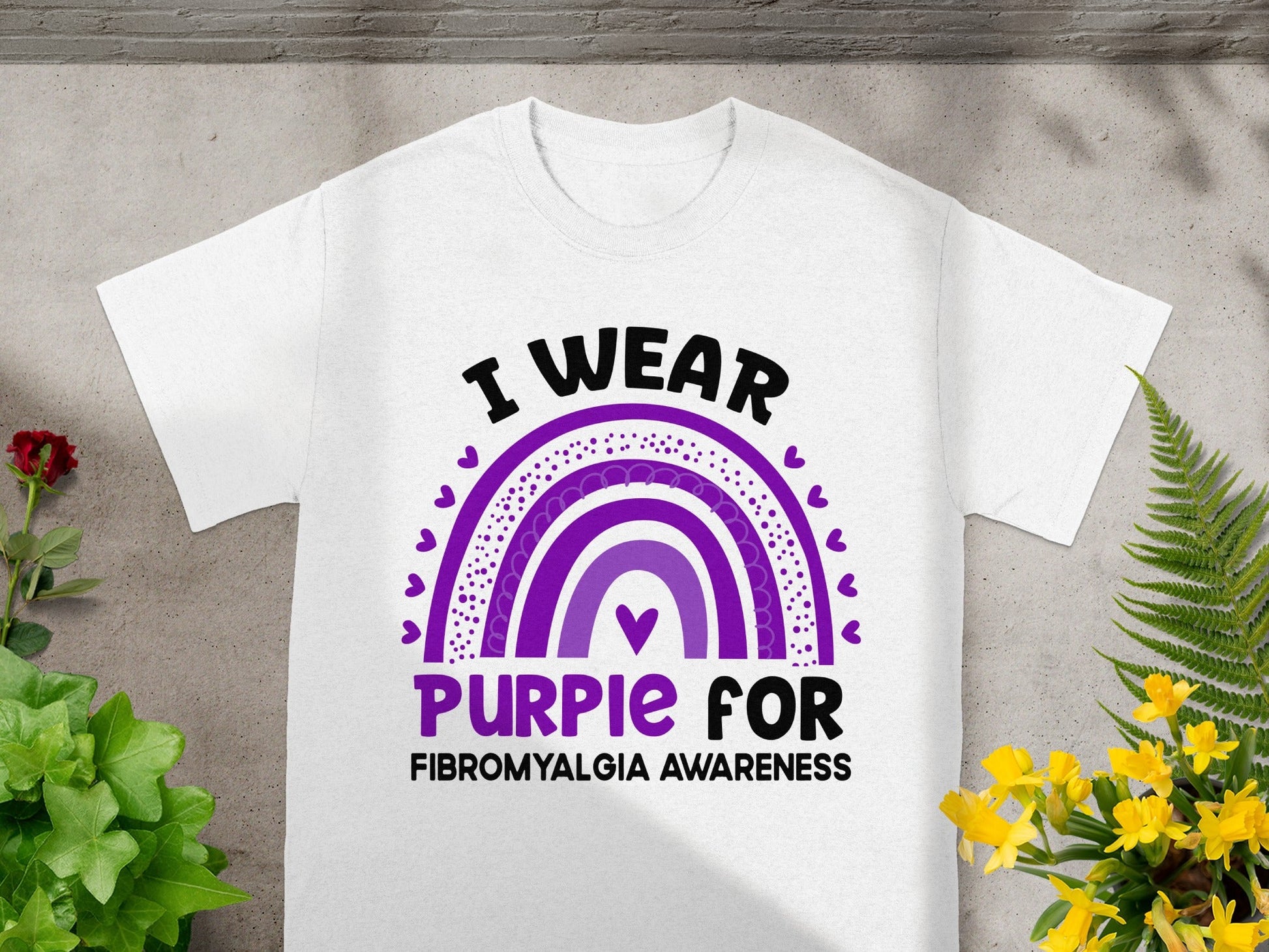 I Wear Purple For Fibromyalgia Awareness T-Shirt