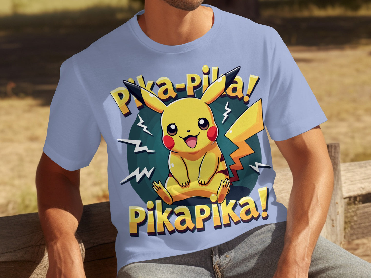 Pika-Pika Pikachu Fun Graphic T-Shirt PikaPika Design