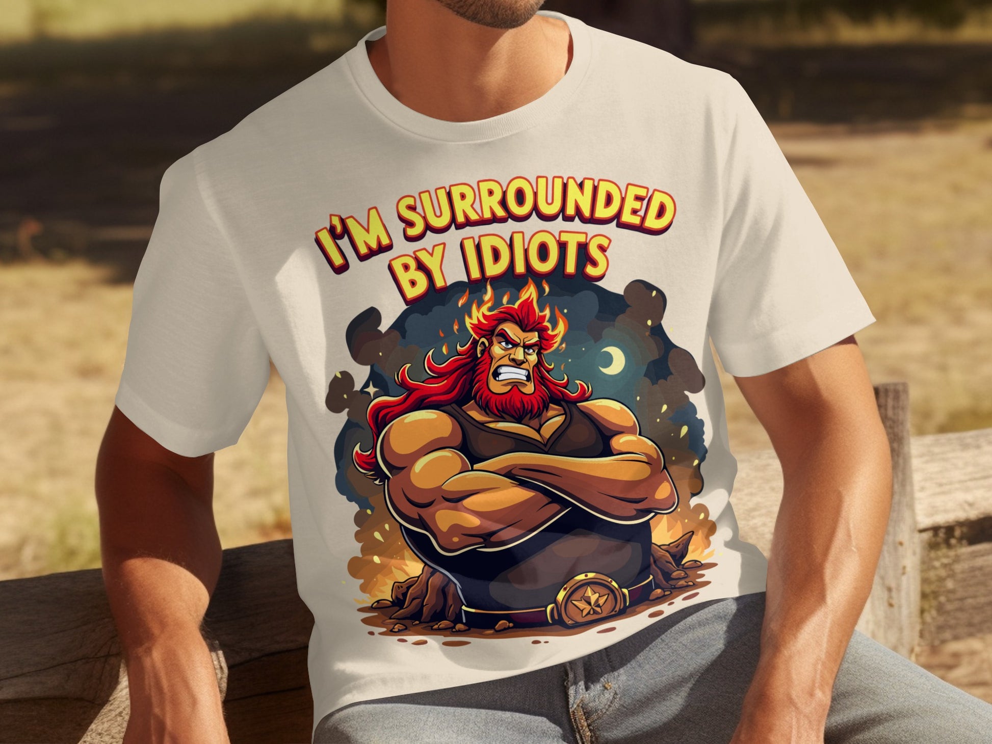 I'm Surrounded By Idiots Funny Character T-Shirt