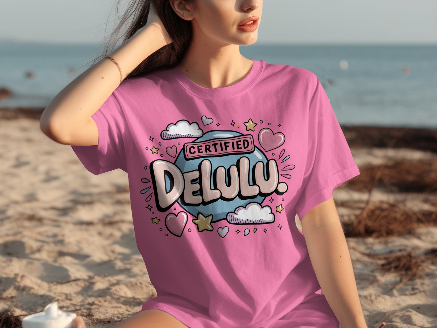 Certified Delulu Graphic Design T-Shirt for Summer