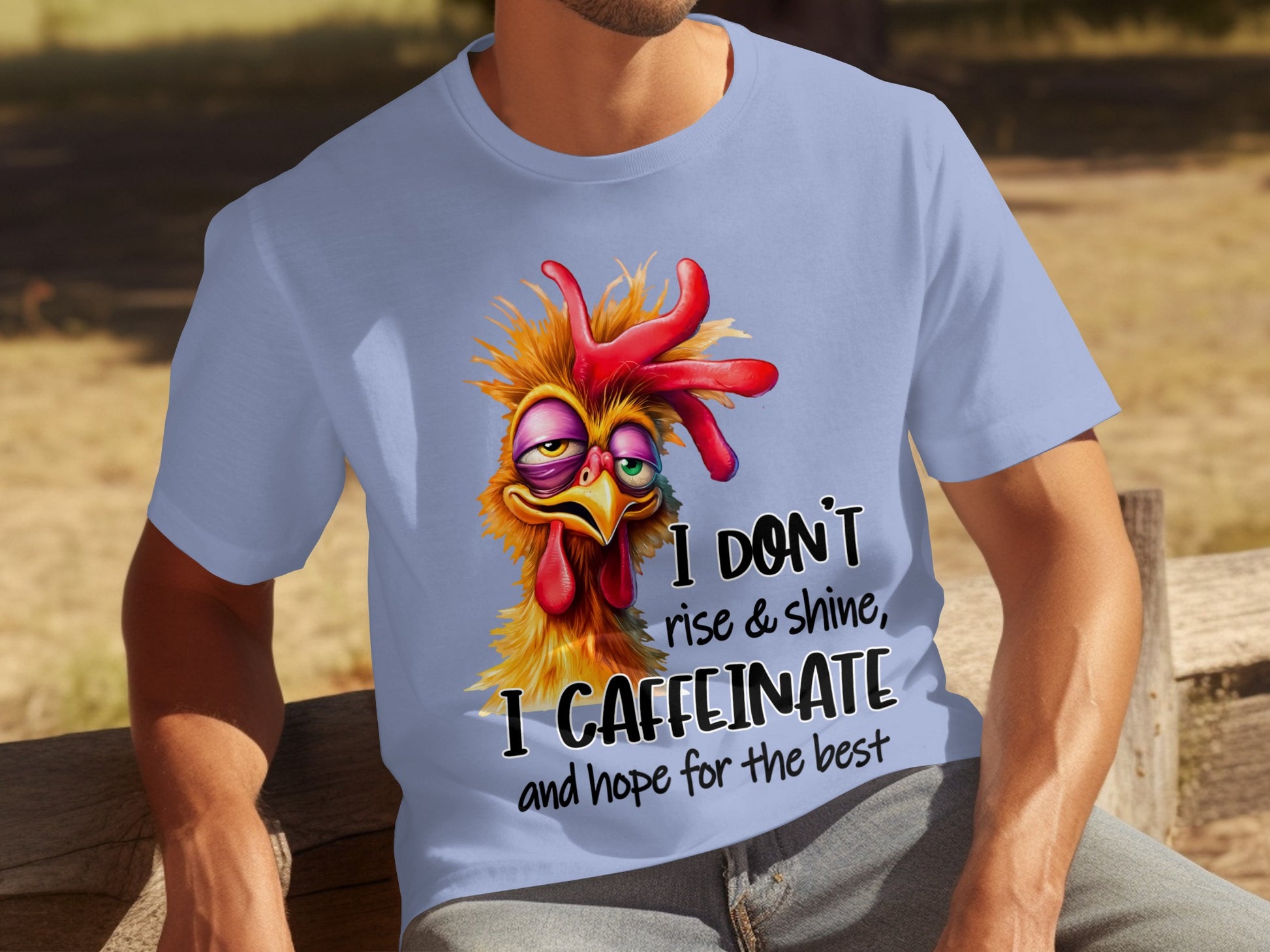 I Don't Rise and Shine I Caffeinate Funny Graphic Shirt