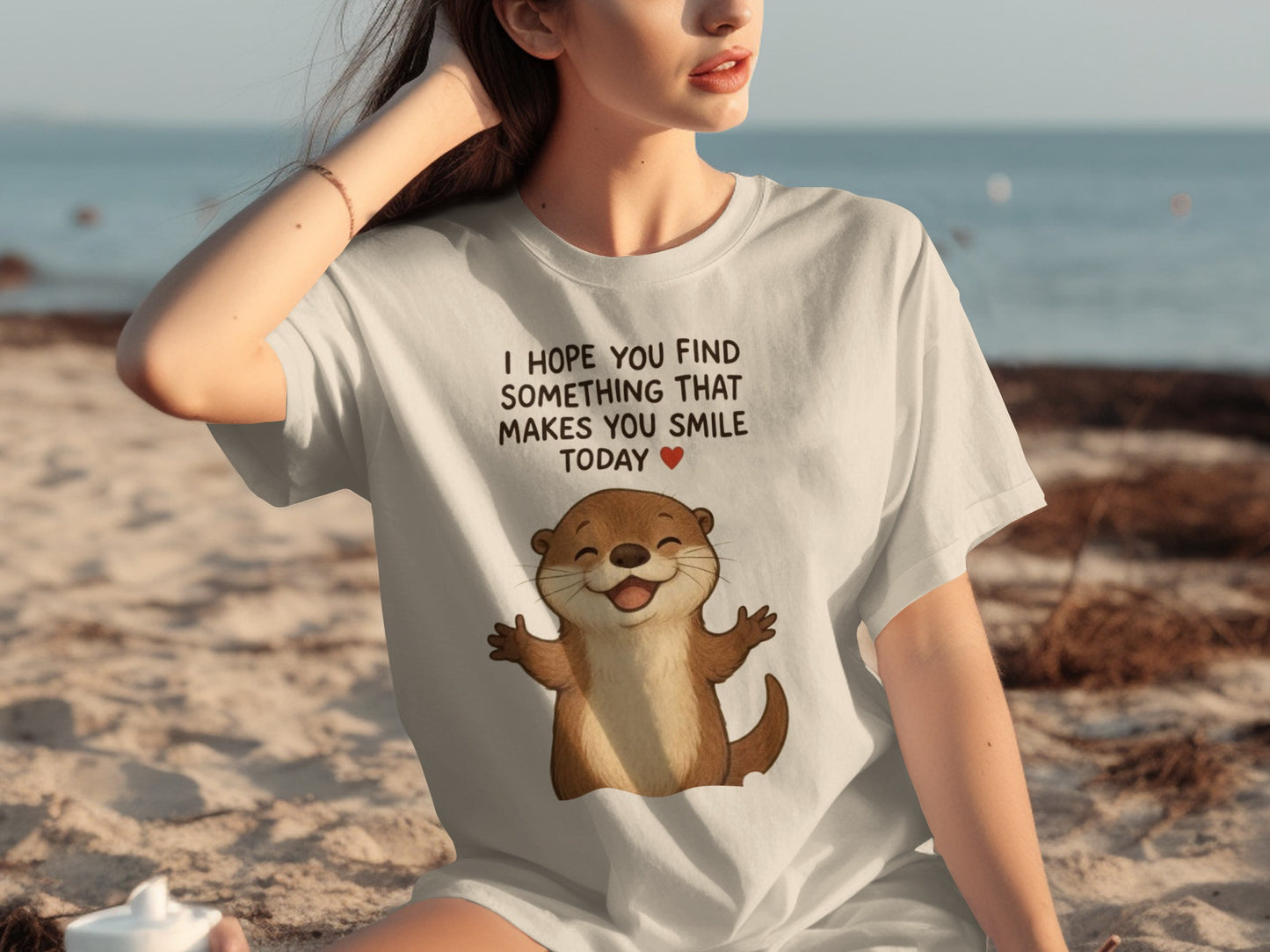 Cute Otter Shirt With Positive Quote T-shirt