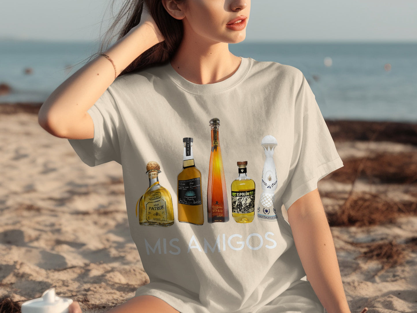 Mis Amigos Tequila Graphic T-Shirt for Beach Days