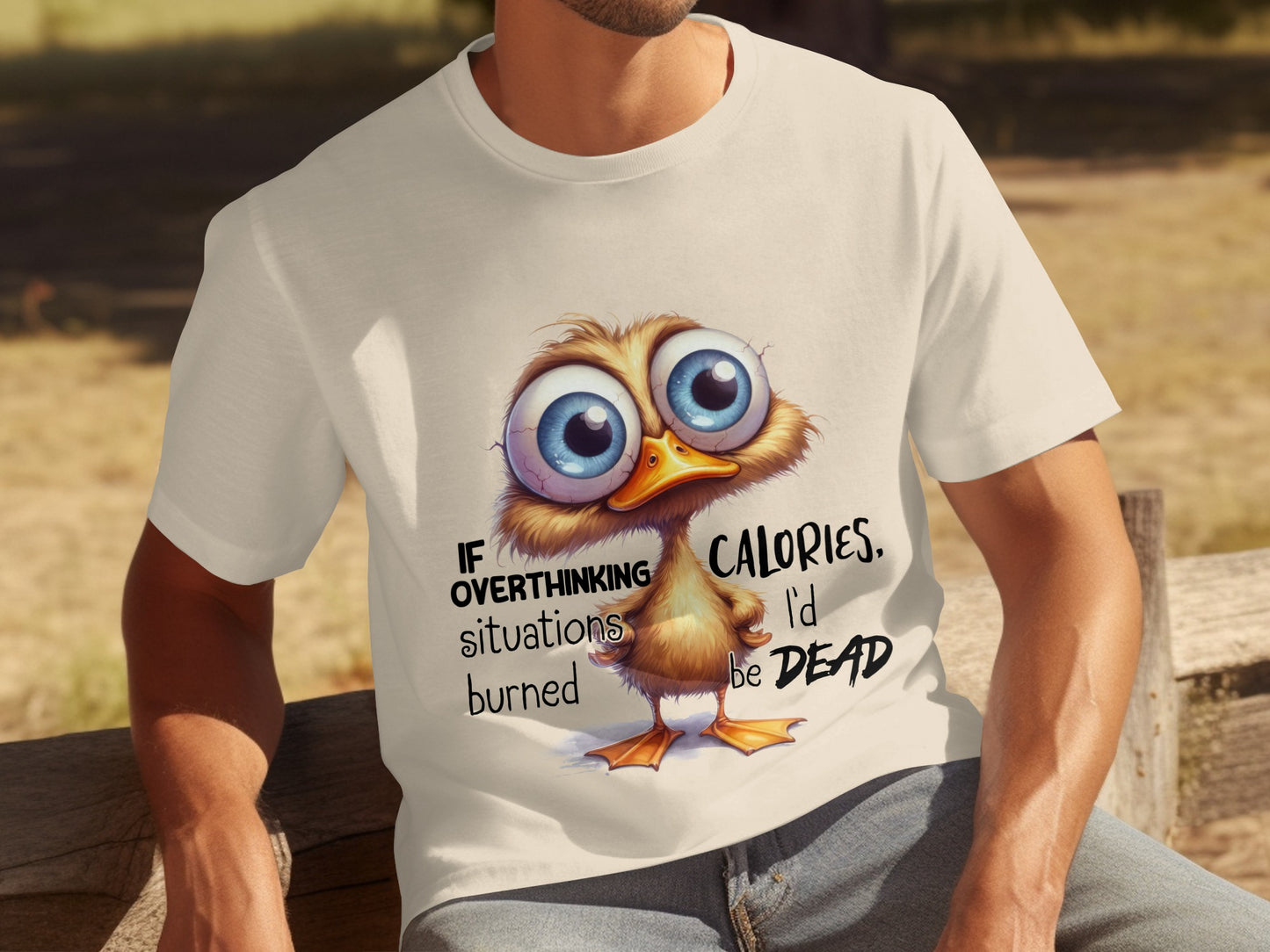 If Overthinking Burned Calories Funny Cartoon T-Shirt