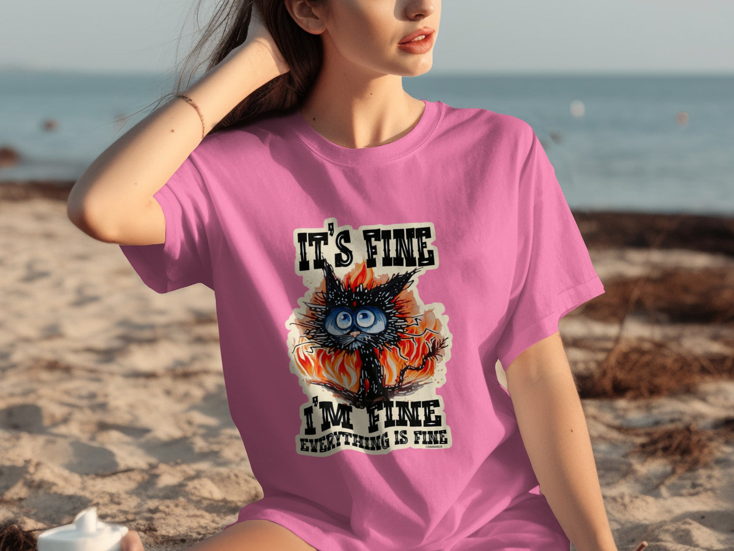 It's Fine I'm Fine Everything is Fine Casual Wear Shirt