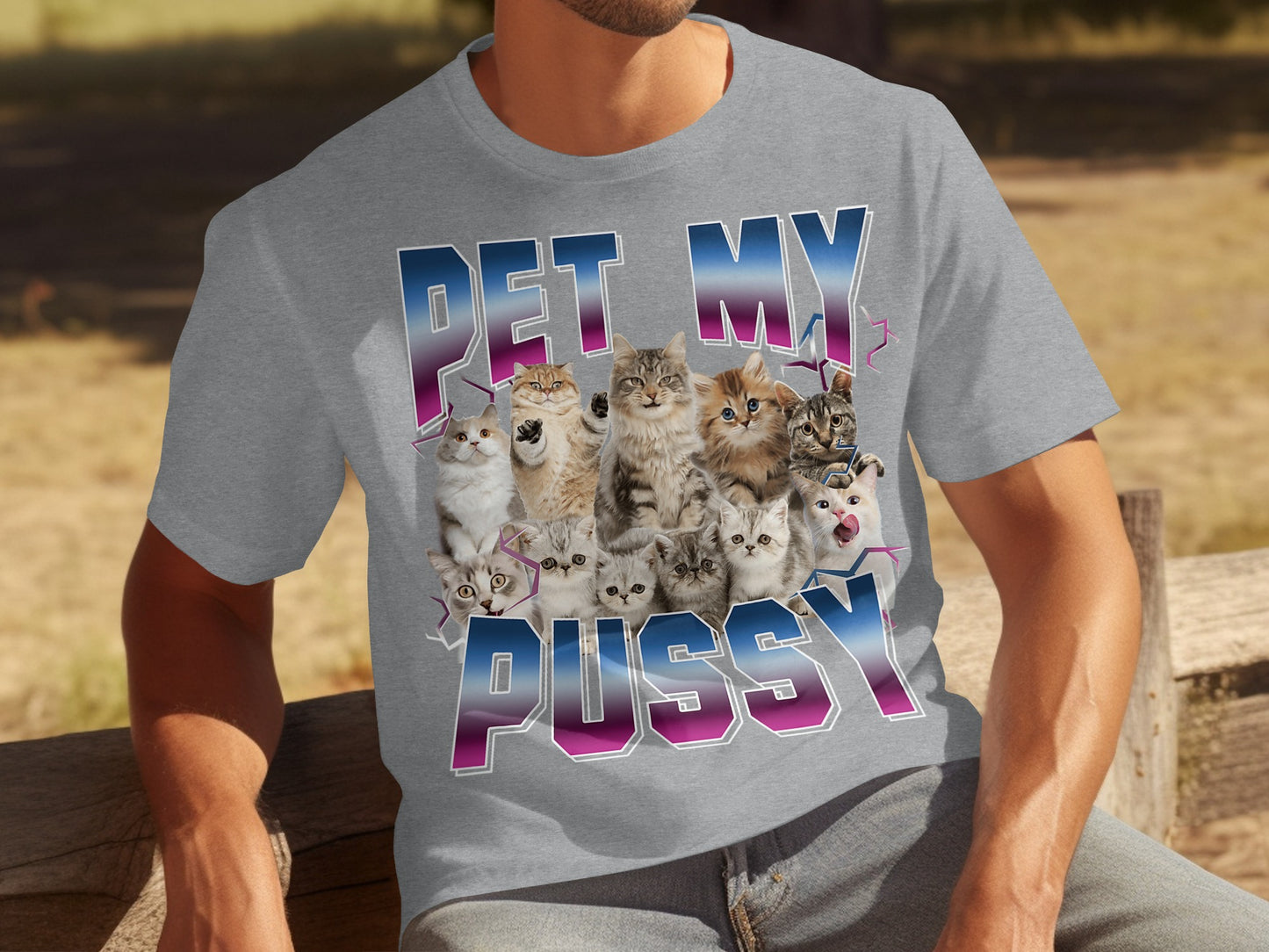 Pet My Pussy Cat Lover Graphic Tee