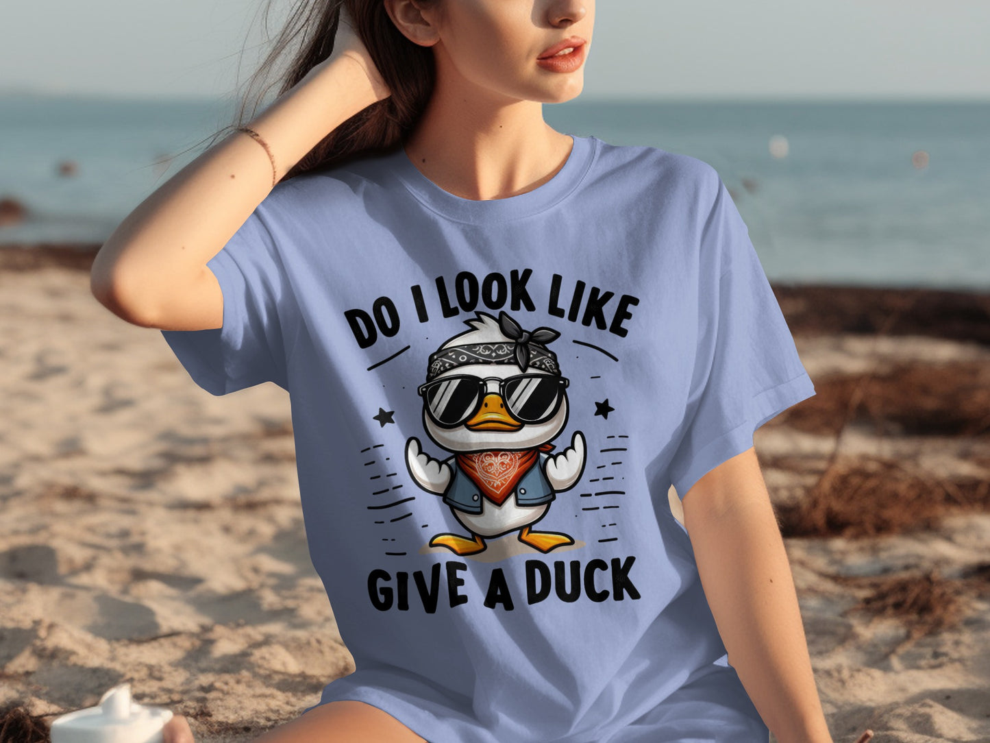 Do I Look Like Give A Duck Graphic Tee Shirt